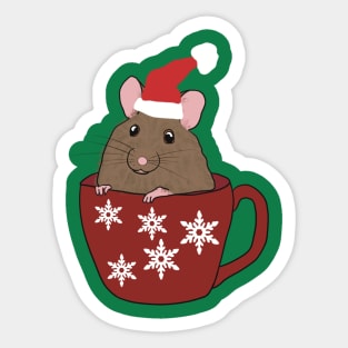 Santa Mouse Sticker